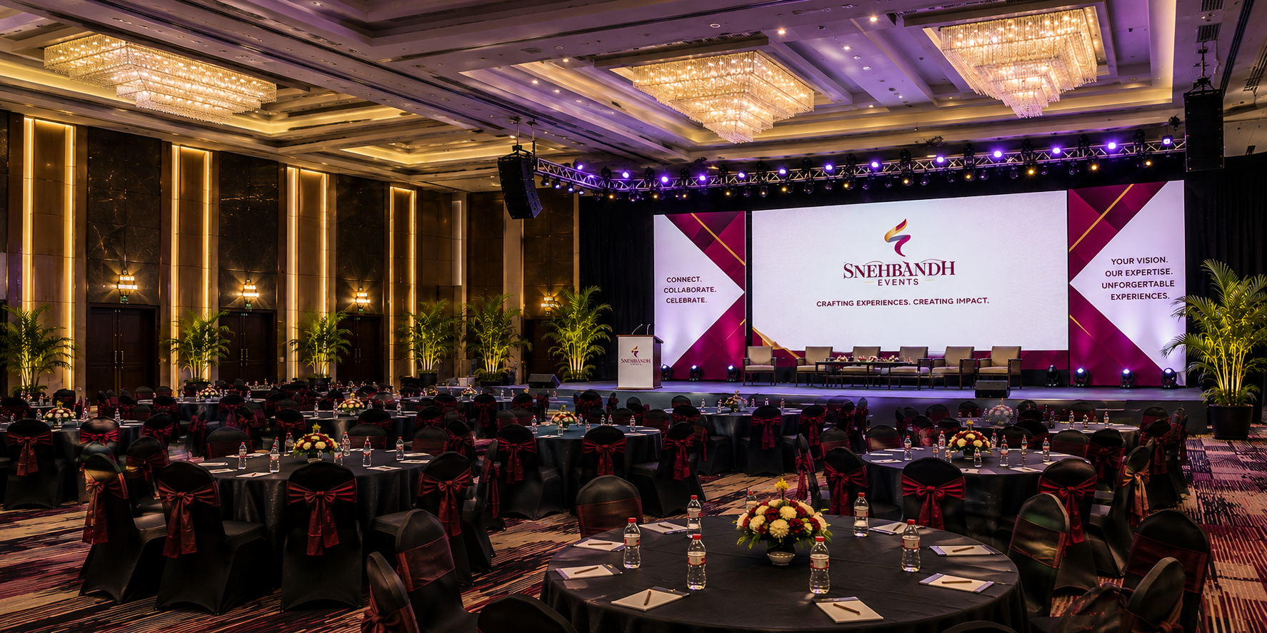 A.V. setup at event venue